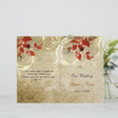 Feuilles rustiques tombent bi-pli Programme de mar (Debout devant)