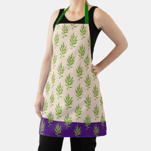 Feuilles sauvages sur un tablier