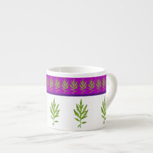 Feuilles sauvages sur une Mug d'Espresso