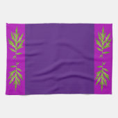 Feuilles sauvages sur une serviette de cuisine (Horizontal)