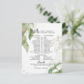 Feuilles + Script Texte Mariage Jour Timeline (Debout devant)