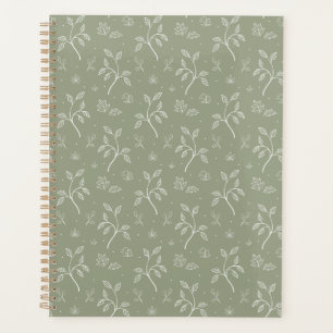 Feuilles simples et paisibles en vert olive