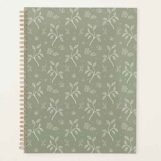 Feuilles simples et paisibles en vert olive (Devant)