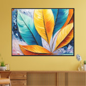Feuilles Skyfire | Impression Abstraite céleste (Insitu(Salon))