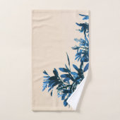 Feuilles stylisés de poivre bleu (Serviette à main)