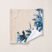 Feuilles stylisés de poivre bleu (Gant de toilette)