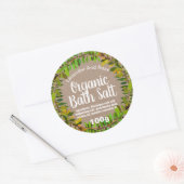 Feuilles sur Kraft Étiquettes de sel de bain biolo (Enveloppe)