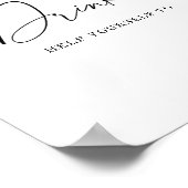 Feuilles tombantes - Boissons Affiche (Coin)