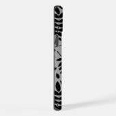 Feuilles tombés Lg Motif noir sur gris (Côté droit)