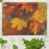 Feuilles tombés ~ Serviette de cuisine (Plié)