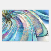 Feuilles tourbillonnants colorés de fleurs exotiqu (Devant 2)