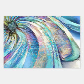 Feuilles tourbillonnants colorés de fleurs exotiqu (Devant)