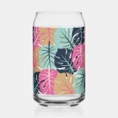 Feuilles Tropical Palm en rose et bleu | Verre (Gauche)