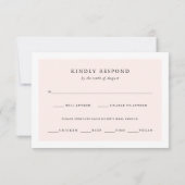 Feuilles Tropicales | Choix de repas RSVP Blush et (Dos)