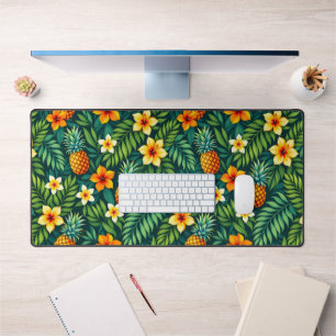 Feuilles tropicales et motif ananas