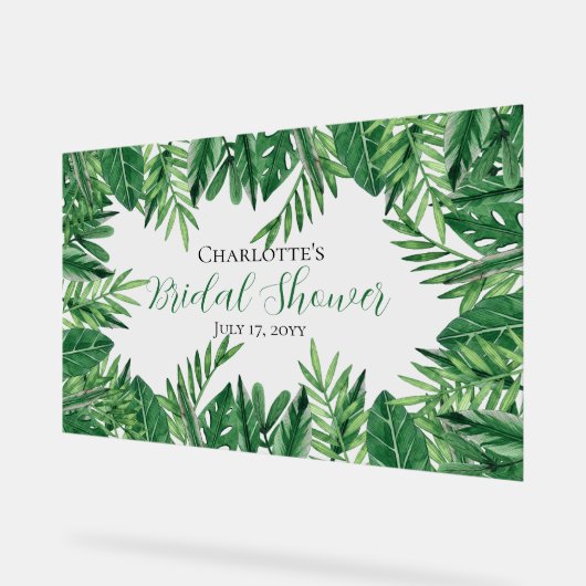 Feuilles tropicales exotiques verdure Shower de ma (Angle)