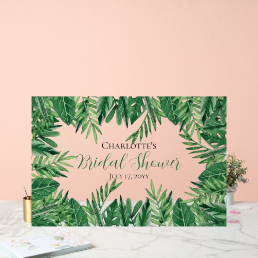 Feuilles tropicales exotiques verdure Shower de ma (Mariage)