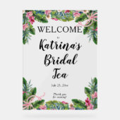 Feuilles Tropicales | Fête de Thé de Mariage Flora (Recto)