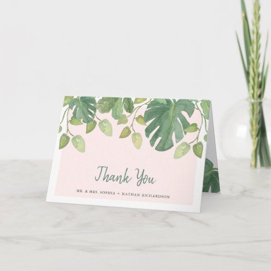 Feuilles Tropicales | Merci Blush et Vert (Devant)