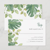 Feuilles Tropicales | Réponse de Mariage Vert et B (Devant / Derrière)