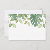 Feuilles Tropicales | Réponse de mariage verte et  (Dos)