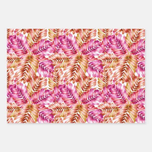 Feuilles tropicales roses (Devant)