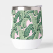 Feuilles tropicales roses et vertes | Cabane Monog (Gauche)