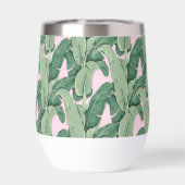 Feuilles tropicales roses et vertes | Cabane Monog (Arrière)