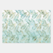 Feuilles tropicales vert aqua pêche (Devant)