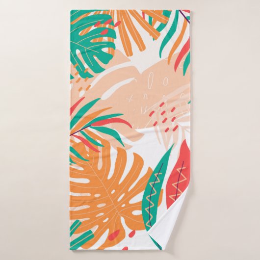 Feuilles tropicaux (Serviette de bain)