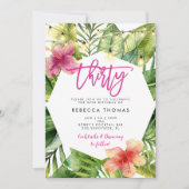 Feuilles tropicaux 30e anniversaire invitation (Devant)