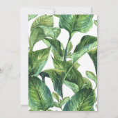 Feuilles tropicaux 30e anniversaire invitation (Dos)