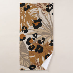 Feuilles tropicaux Abstraits et camoufle léopard