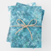 Feuilles tropicaux Aqua Blue (En situation)