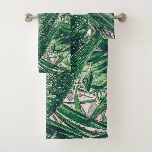Feuilles tropicaux avec Raindrops (En situation)