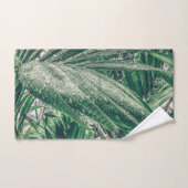Feuilles tropicaux avec Raindrops (Serviette à main)
