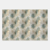 Feuilles tropicaux blancs d'or vert (Devant 3)