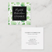 Feuilles tropicaux Carte de visite bio naturel (Devant / Derrière)