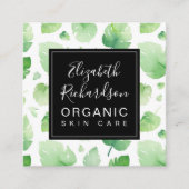 Feuilles tropicaux Carte de visite bio naturel (Devant)