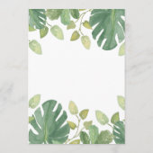 Feuilles tropicaux | Carte Fête des mariées (Dos)