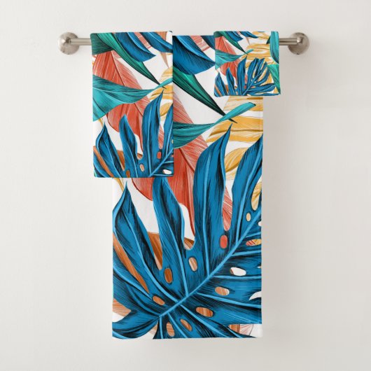 Feuilles tropicaux colorés, design motif exotique, (En situation)