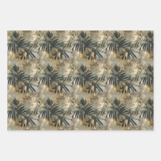 Feuilles tropicaux de l'or vert (Devant 3)