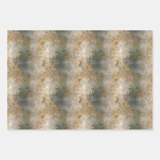 Feuilles tropicaux de l'or vert (Devant)