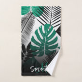 Feuilles tropicaux d'été (Serviette à main)