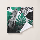 Feuilles tropicaux d'été (Gant de toilette)