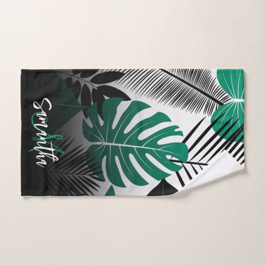 Feuilles tropicaux d'été (Serviette à main)