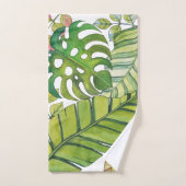 Feuilles Tropicaux En Aquarelle (Serviette à main)