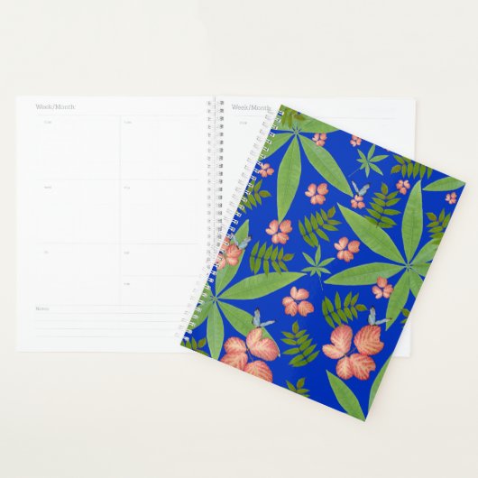 Feuilles tropicaux en bleu (Devant avec enveloppe)