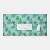 Feuilles tropicaux et fleurs (Clavier et souris)