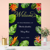 Feuilles tropicaux et fleurs Mariage de bienvenue  (Mariage)